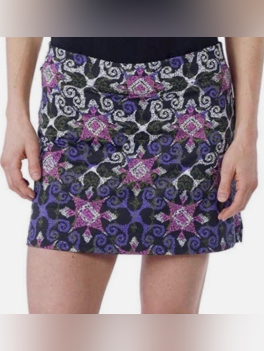 Tranquility by Colorado Clothing Starmaze Print Skort Athleisure Skirt Size M